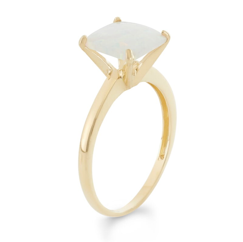 10k gold princess cut gemstone ring - Image 2