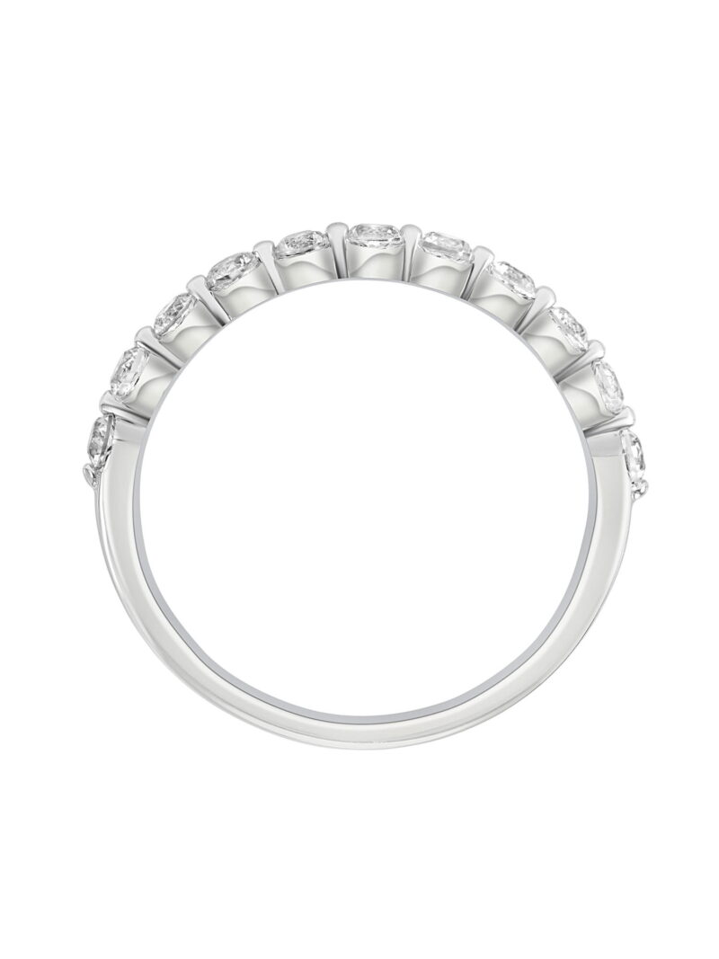 3/4 Carat TGW Created White Sapphire Sterling Silver "Arctic Gem" Women’s Anniversary Band - Image 3