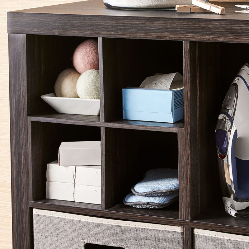 Better Homes & Gardens 9 Cube and 3 Better Homes & Gardens Quad Inserts Bundle-Tobacco Oak - Image 3