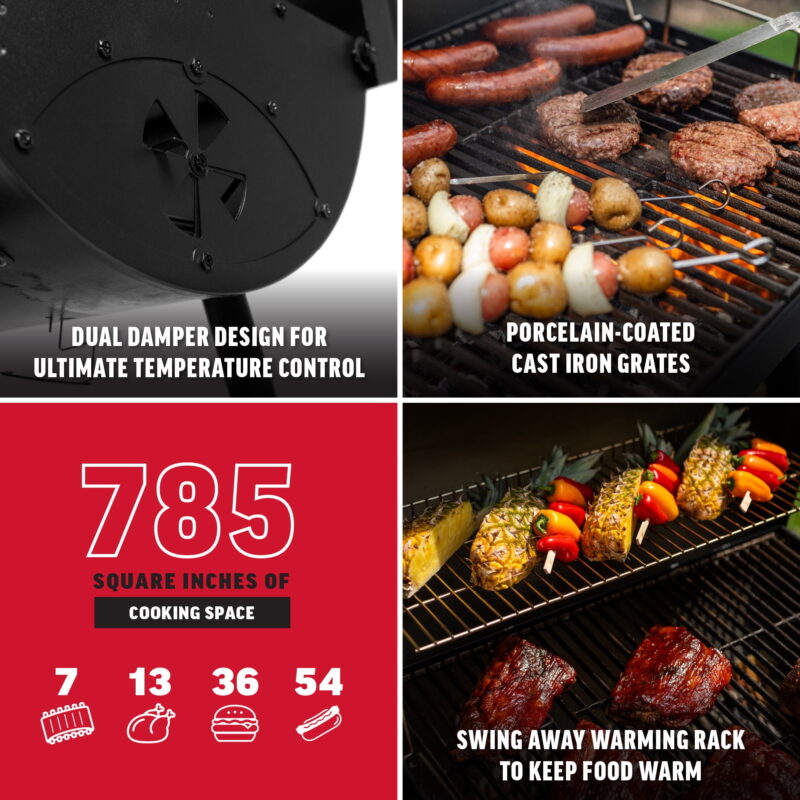 Char-Griller® Barrel Pro™ Charcoal Barrel Grill - Image 4
