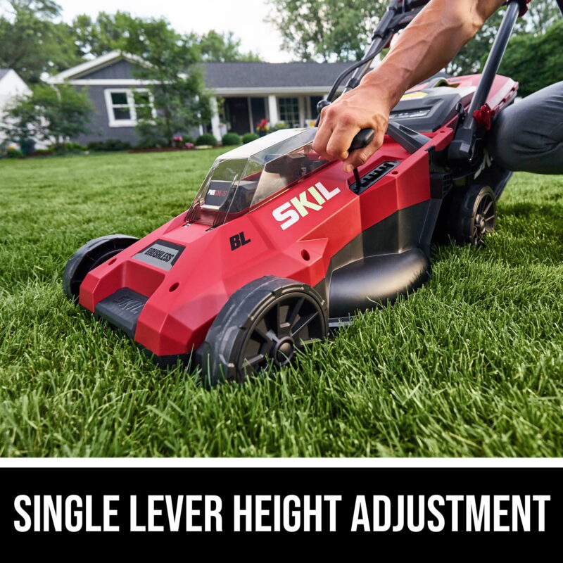 SKIL PWR CORE 20V 18-inch Push Mower, Push-Button Start and Height Adjust, (2) 4.0Ah Batteries and Charger - Image 4