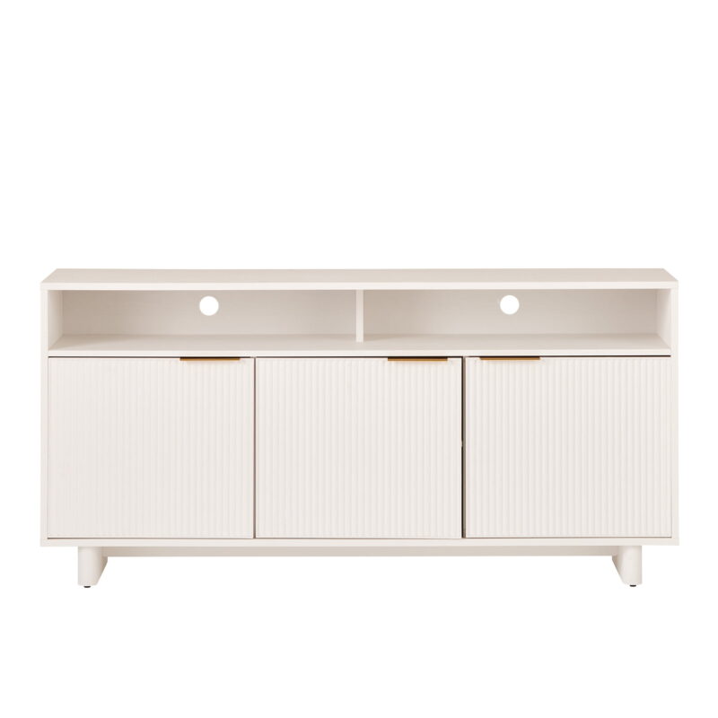 Better Homes & Gardens Lillian Fluted TV Stand for TVs up to 70", White Finish - Image 6