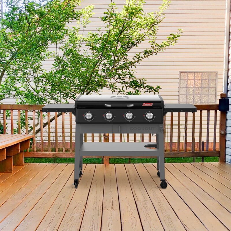 Coleman 4 Burner Gas Griddle Grill, Black, CO-550GG - Image 4