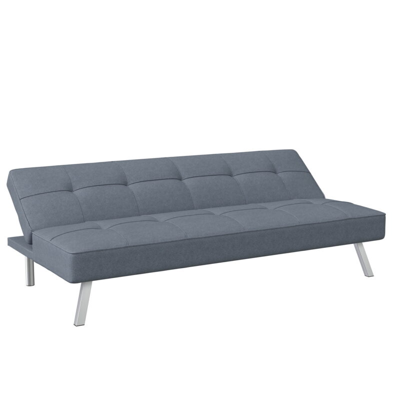 Serta Chelsea Convertible Sofa, Lounger and Full Size Bed, Light Gray Fabric - Image 4