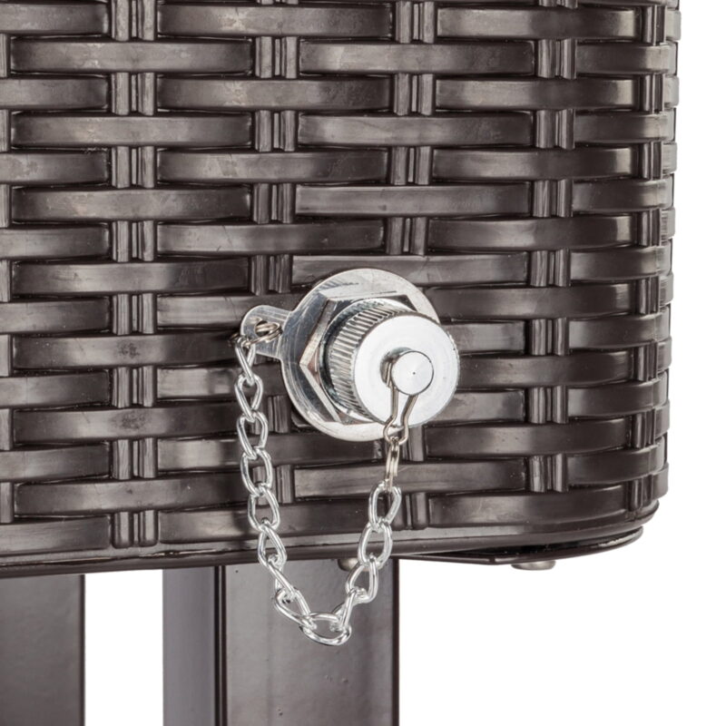 80QT Rattan Square Legs Cooler with Shelf - Dual Wheels, Warm/Cool Function, 48H Ice Retention - Image 2