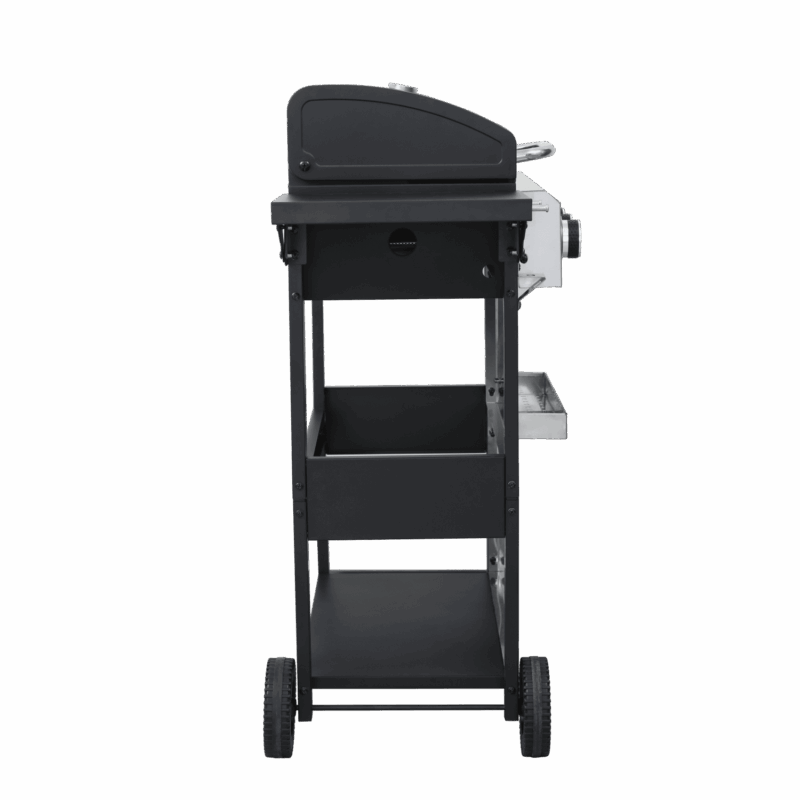 Hommoo 4-Burner Propane Gas BBQ Grill, BBQ Grill with Foldable Side Table and Wire Enamel Cooking Grids, for Outdoor Barbecue - Image 7