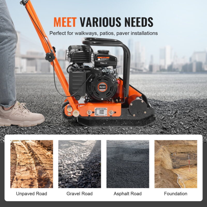 KFFKFF flat plate compactor 2.8 HP hand push compactor 78.5cc EPA engine - Image 6