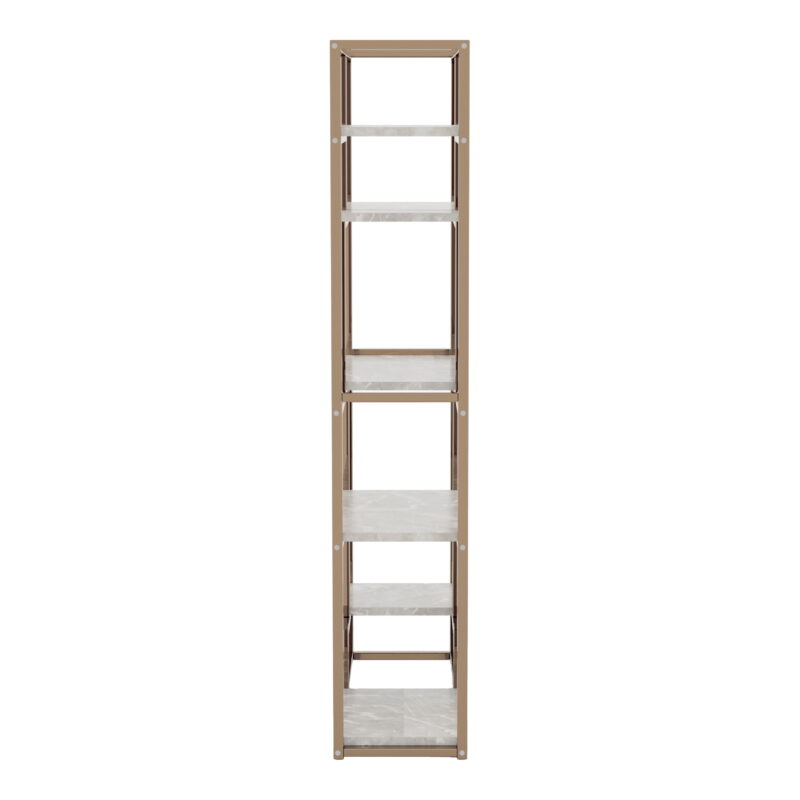 Furniture of America Alina Adult Modern 7-Shelf Bookcase, Champagne - Image 4