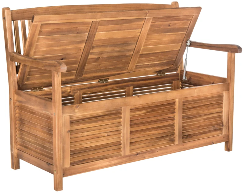 Safavieh Brisbane Indoor/Outdoor Modern Storage Bench - Image 4