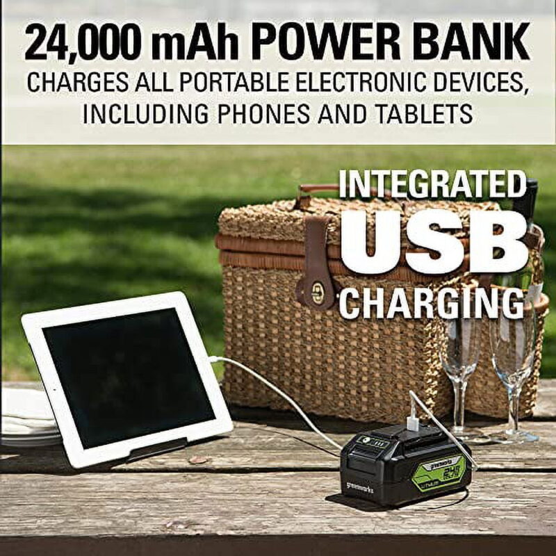 Greenworks 24V 12" Brushless Chainsaw + 4.0 Ah Battery and Charger 2016602 - Image 6