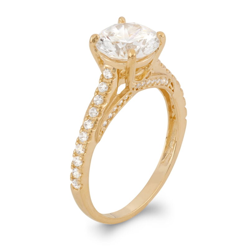 10K Gold cz bridal ring - Image 2