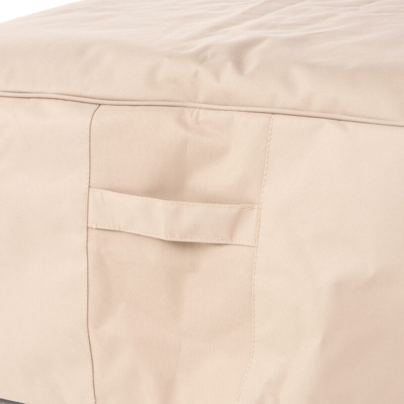 Rhett Outdoor Waterproof Fabric Lounge Set Cover, Set of 4, Beige - Image 4