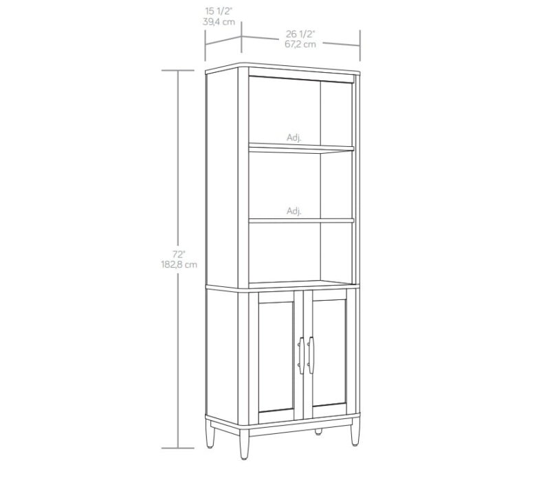 Better Homes & Gardens Springwood Bookcase with Doors, Light Honey Finish - Image 3