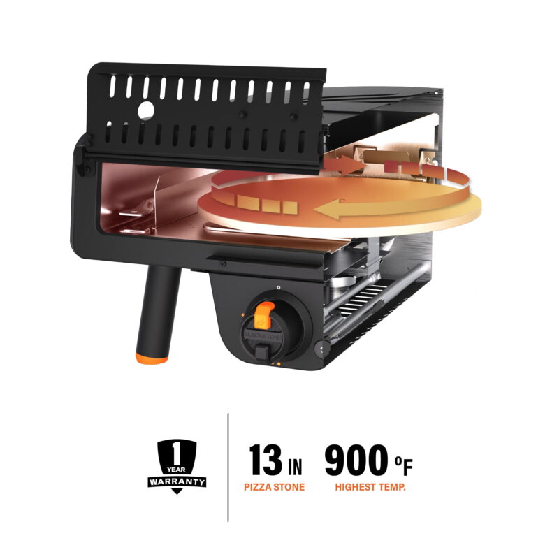 Blackstone Outdoor Tabletop Propane Pizza Oven with 13” Rotating Pizza Stone - Image 5