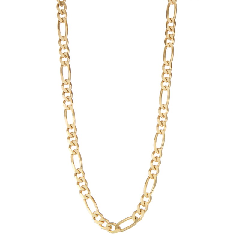 Jordan Blue NYC Men's 14k Gold Plated Sterling Silver Figaro Chain Necklace, 24" - Image 2