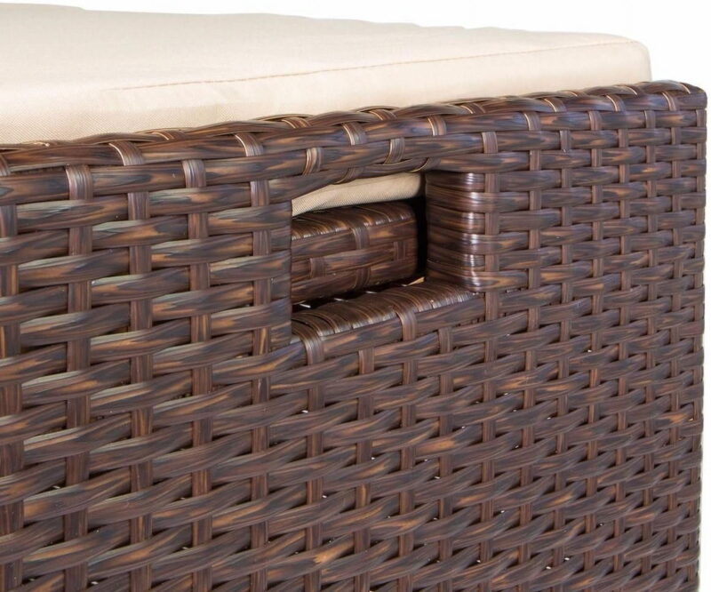 Barton All-Weather Outdoor Patio Deck Box Storage with Cushion Pad Water Resistance, Brown - Image 7