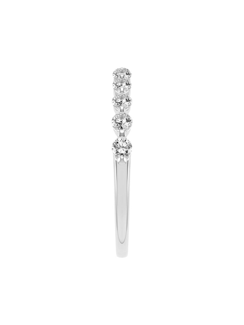 3/4 Carat TGW Created White Sapphire Sterling Silver "Arctic Gem" Women’s Anniversary Band - Image 2