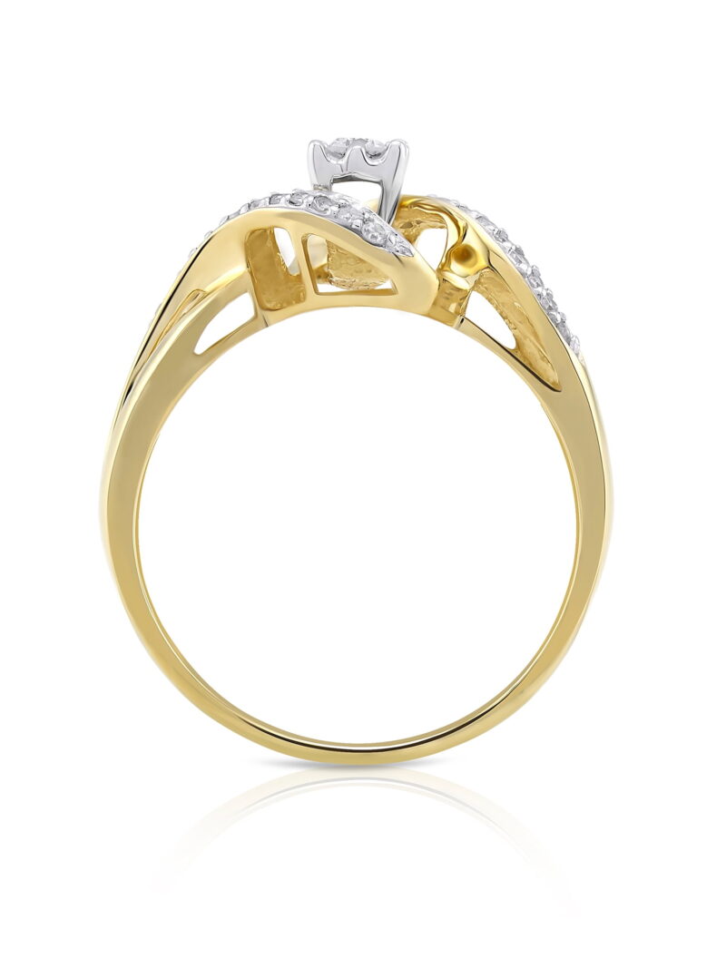 Forever Bride Bridal Set Ring with 0.20 Carat T.W. Diamond in 10K Yellow Gold For Women - Image 2