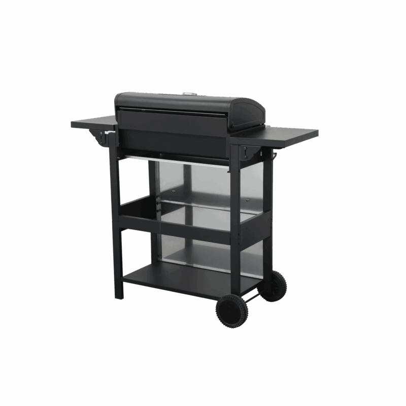 Hommoo 4-Burner Propane Gas BBQ Grill, BBQ Grill with Foldable Side Table and Wire Enamel Cooking Grids, for Outdoor Barbecue - Image 5