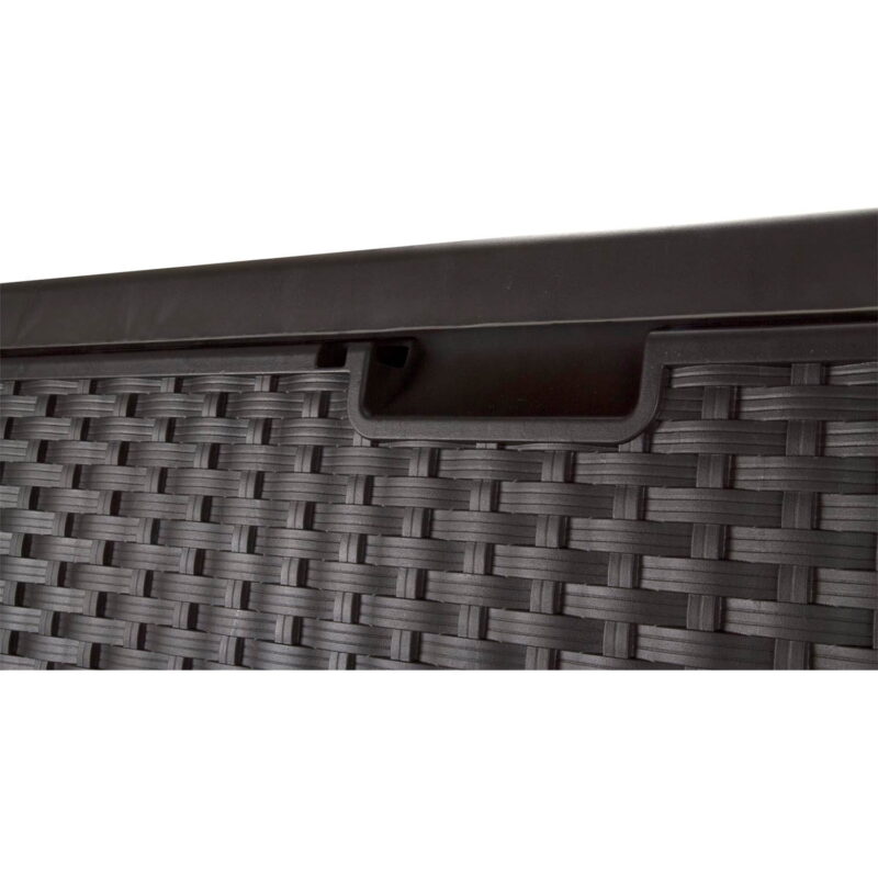 Suncast Resin 99-Gal Capacity Deck Box, Patio, Mocha Brown,  DBW9200 52 in D x 27.5 in H x 27.6 in W - Image 2