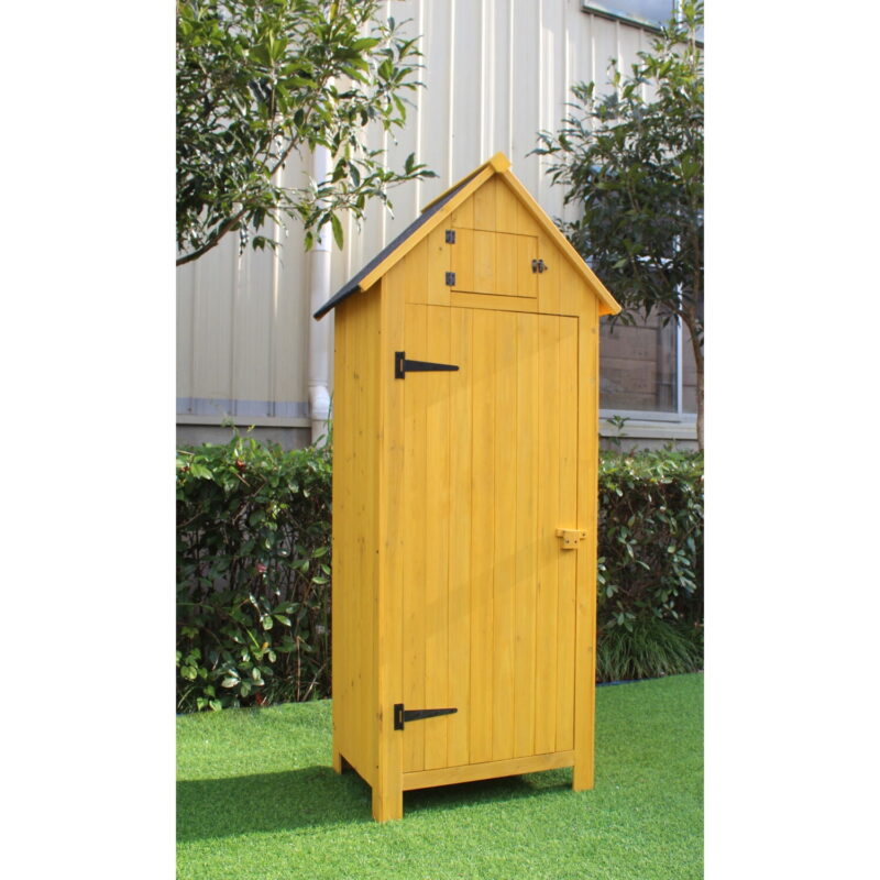 Hanover Study & Durable Wood Storage Sheds, 70.40 x 30.30 x 21.30 inches, Yellow - Image 2