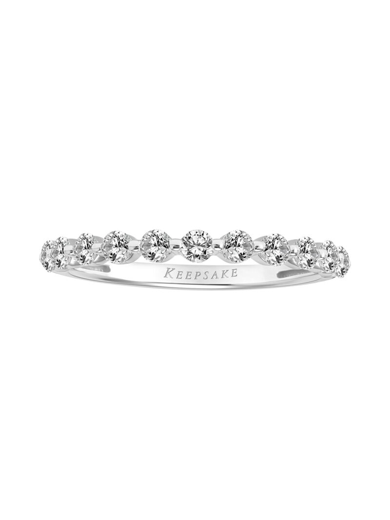 3/4 Carat TGW Created White Sapphire Sterling Silver "Arctic Gem" Women’s Anniversary Band