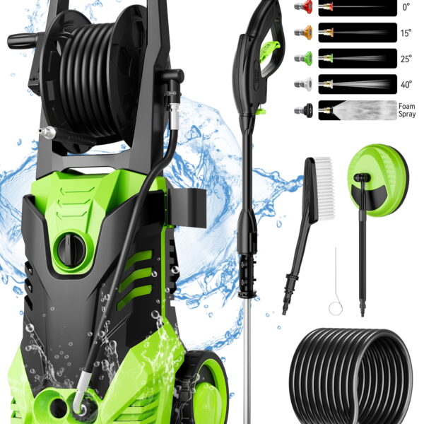 Fenbeli 3000 PSI Electric Pressure Washer, 2.0 GPM Power Washer for Cars, Homes, Driveways, and Decks