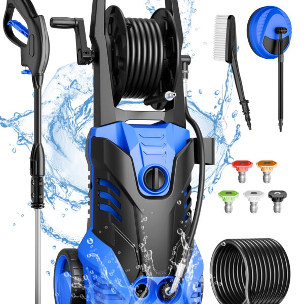 Fenbeli Electric Pressure Washer 3000 PSI 2.0 GPM Electric Power Washer with 5 Quick Connect Nozzles