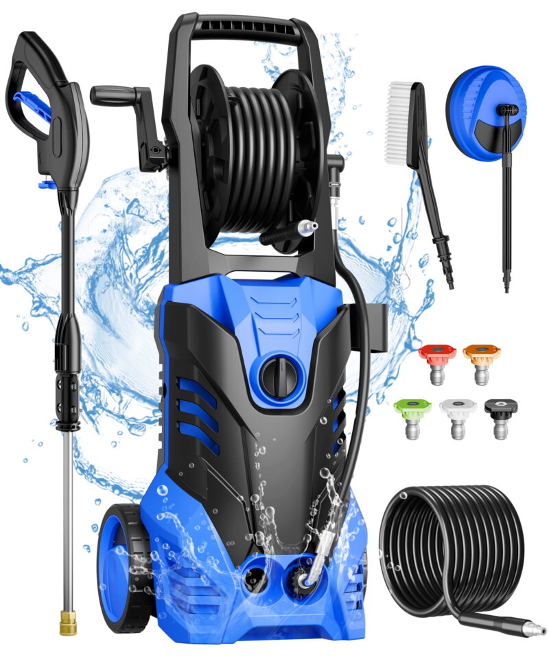 Fenbeli Electric Pressure Washer 3000 PSI 2.0 GPM Electric Power Washer with 5 Quick Connect Nozzles