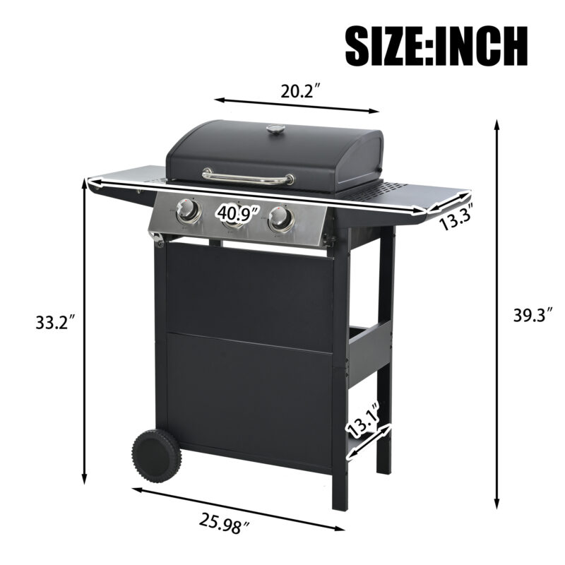 Miniyam 3 Burner Barbecue Grill, 26,000 BTU, Stainless Steel Gas Propane Grill, for BBQ - Image 2