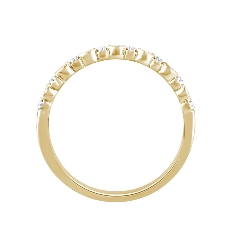 COLOR OF LOVE Spotlight Stackable Diamond Band in 10K Yellow Gold 1/6 ct. tw - Image 2