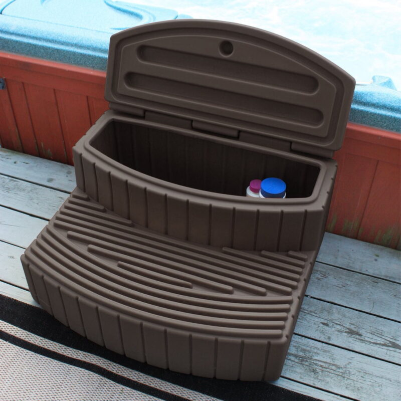 Good Ideas Stora Steps Lightweight Outdoor & Indoor Storage Step,  Oak - Image 4