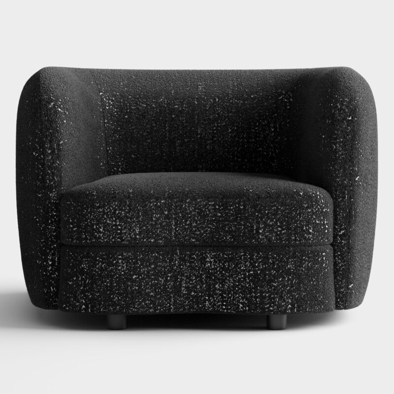 Furniture of America Sonya Tuxedo Indoor Boucle Fabric Armchairs & Accent Chairs, Black - Image 2