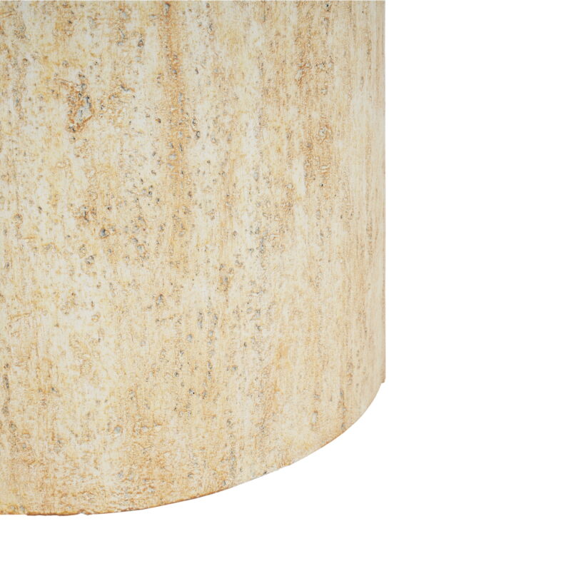 Christopher Knight Home Outdoor Round Propane Tank Cover, Lightweight Concrete Side Table, Travertine Beige - Image 6