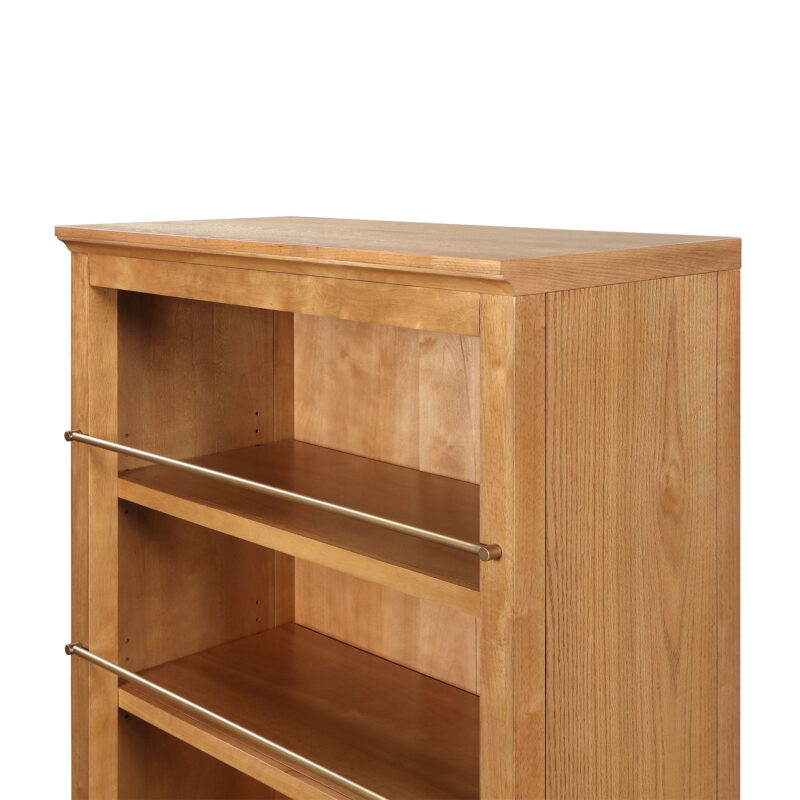 My Texas House Haven 5-Shelf Bookcase, Warm Brown Finish - Image 3