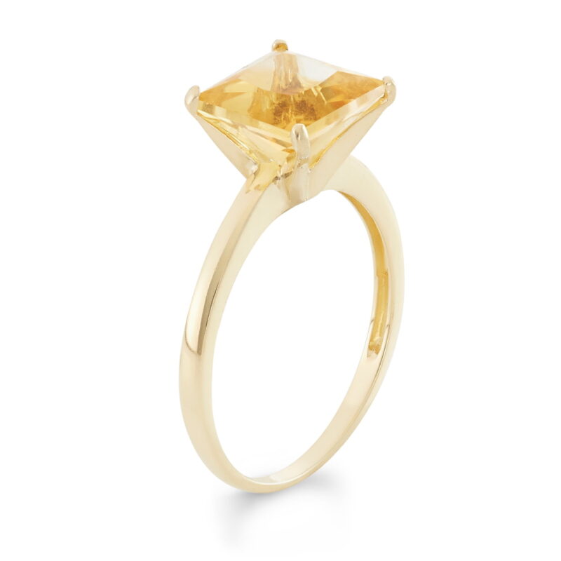 10k gold princess cut gemstone ring - Image 2