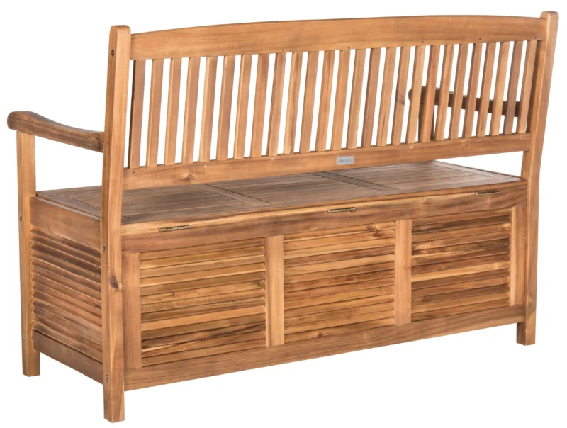 Safavieh Brisbane Indoor/Outdoor Modern Storage Bench - Image 6