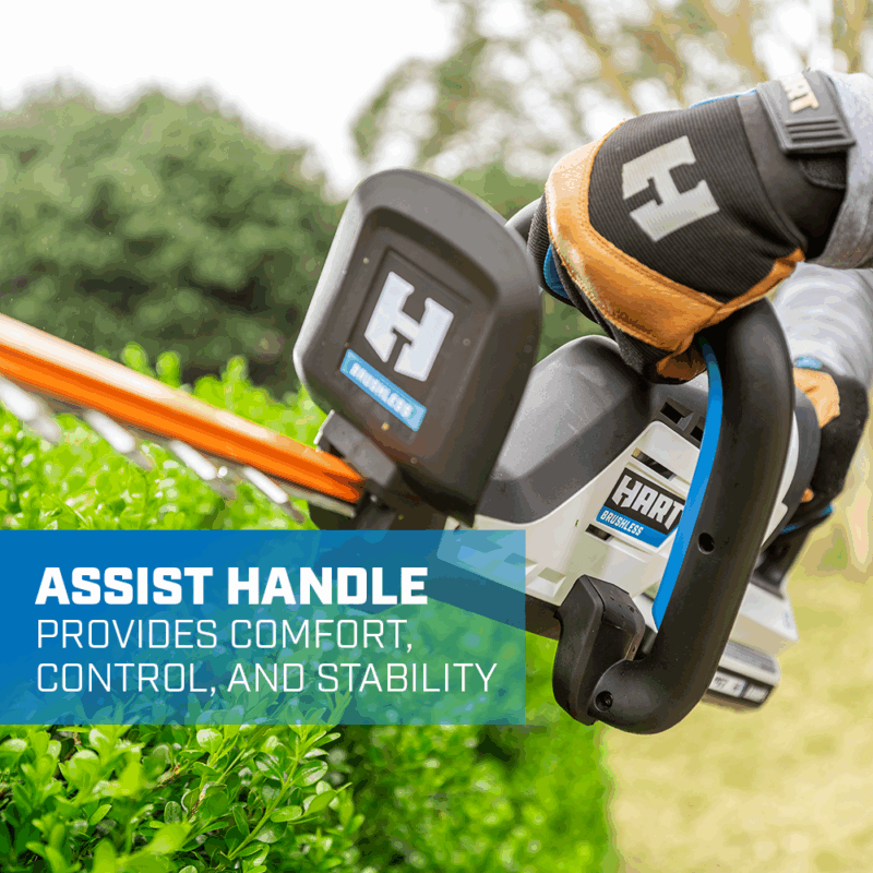 HART 40-Volt 26-inch Cordless Brushless Hedge Trimmer Kit, (1) 2.5Ah Lithium-Ion Battery - Image 5