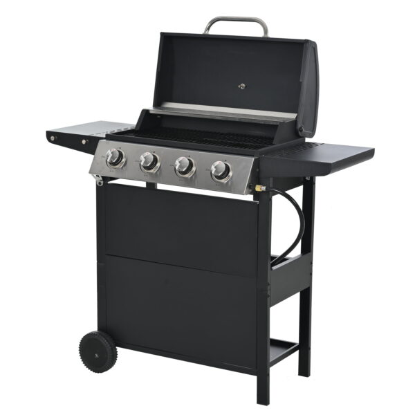 4 Burner Propane Gas Grill, Barbecue Grill , Stainless Steel