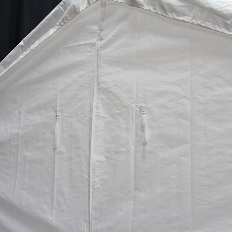 King Canopy 20 ft x 20 ft Carport Canopy Polyethylene Sidewall Kit w/ Bug Screen Windows - Image 2