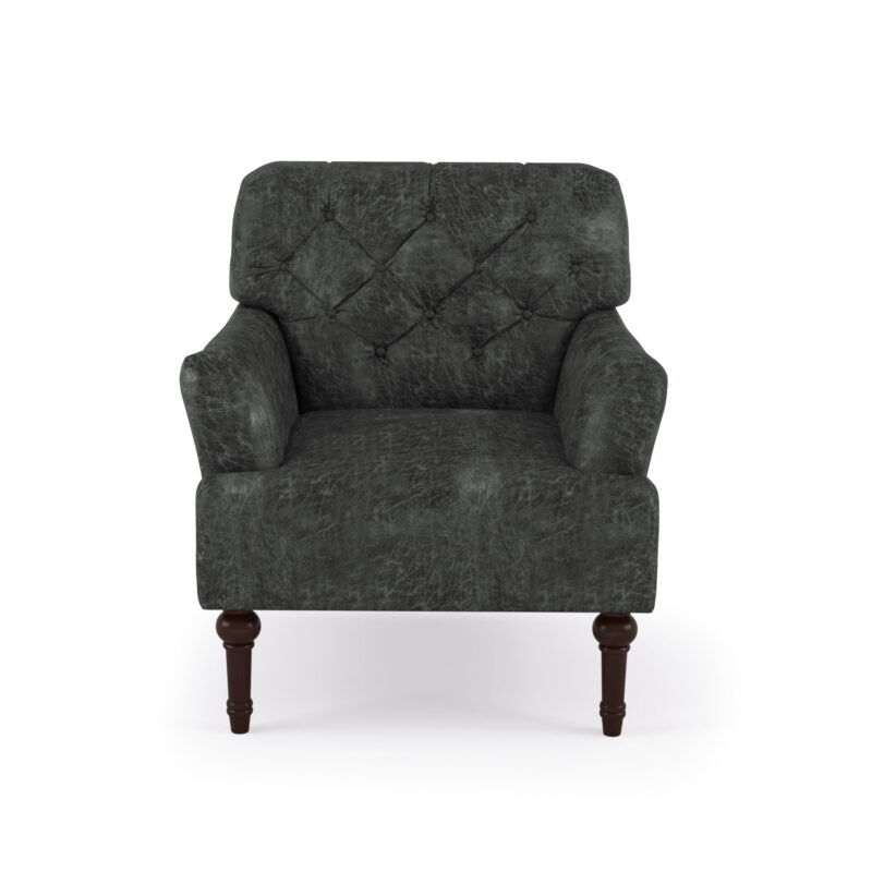 Furniture of America Lanis Traditional Indoor Tufted Lounge Armchairs & Accent Chairs, Gray - Image 4