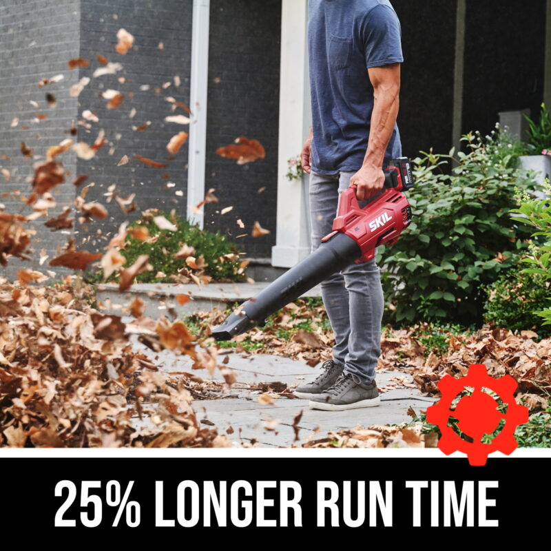 SKIL BL4714B-10 PWR CORE 20 20V Brushless 400 CFM Leaf Blower w/4.0Ah Battery & Charger - Image 2