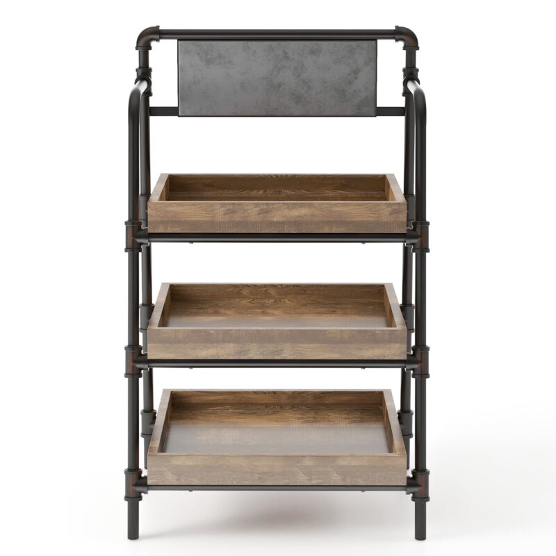 Furniture of America Siff 3-Shelf Bookcase, Sand Black - Image 3