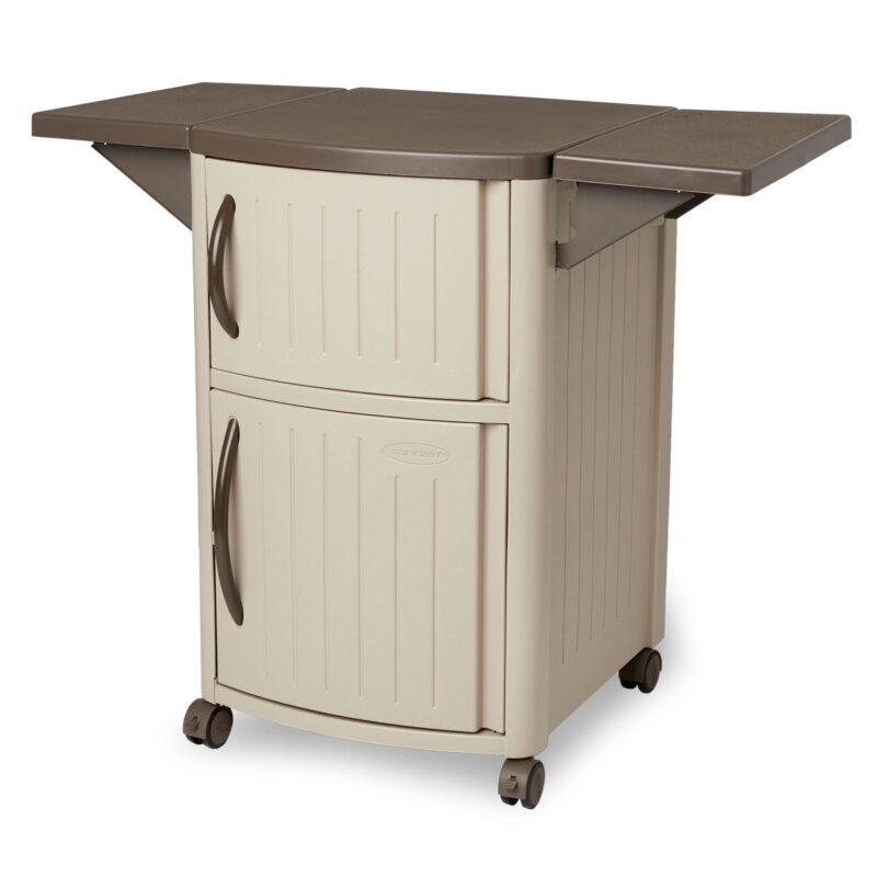 Suncast DCP2000 Portable Outdoor Prep Serving Grill Station Table and Cabinet - Image 6