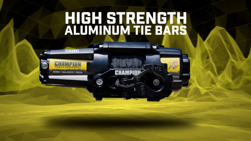 Champion Power Equipment XL 3500-lb. ATV/UTV Synthetic Rope Winch Kit - Image 4