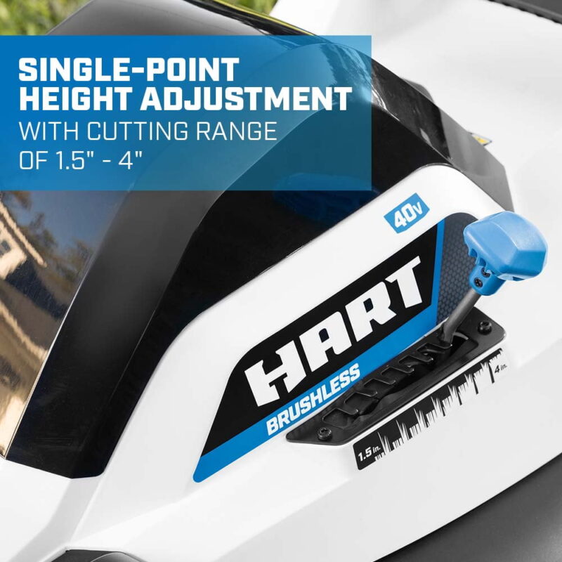 HART 40-Volt Cordless 20-inch Brushless Self Propelled Mower Kit, (1) 6.0 Ah Lithium-Ion Battery - Image 6