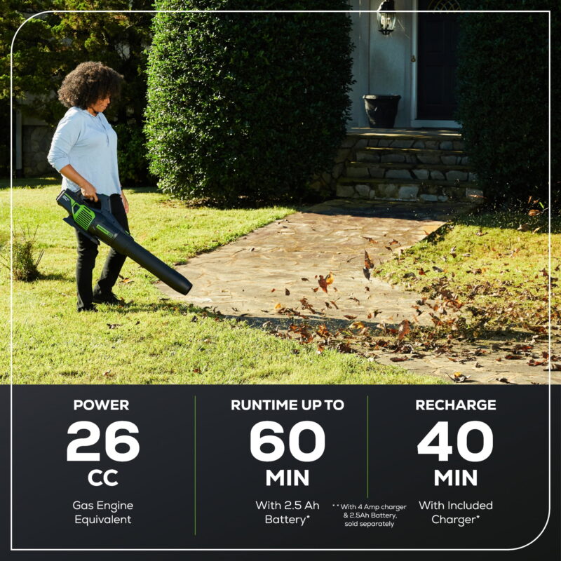 Greenworks Pro 80V (170 MPH / 730 CFM) Brushless Cordless Axial Blower, Tool Only BL80L02 - Image 3