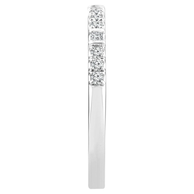 Color of Love 1/5 Carat T.W. Diamond Stackable Band in 10K White Gold (I-J,I3) - Image 2