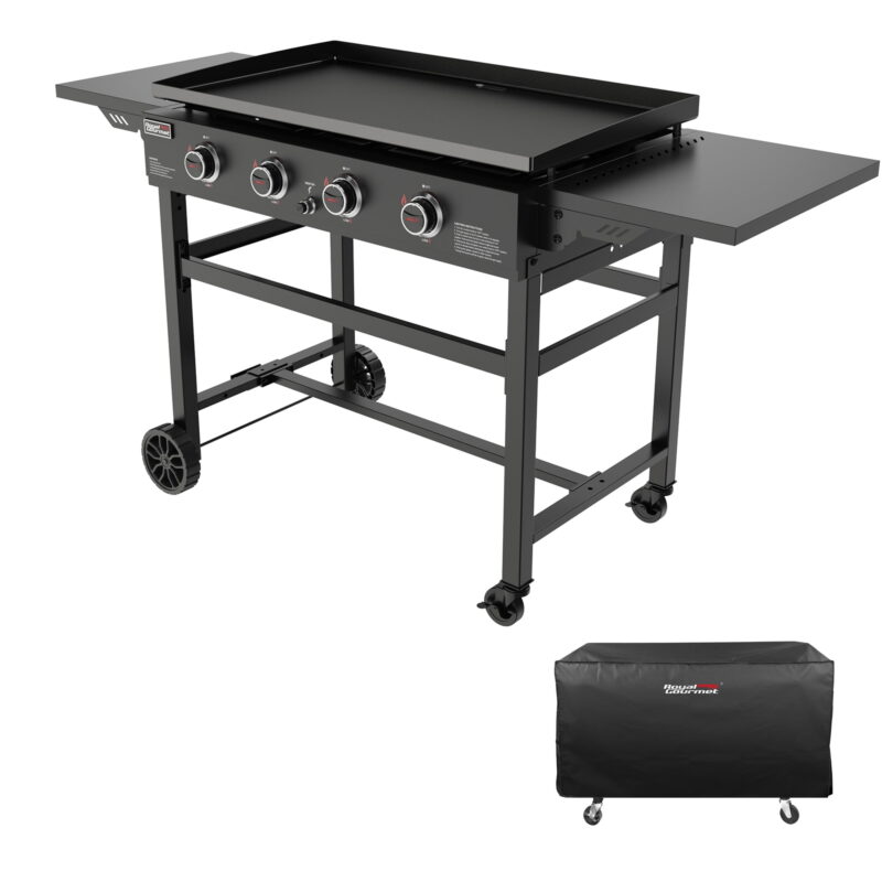 Royal Gourmet GB4001C 4-Burner 52000-BTU Propane Gas Grill Griddle, 36"L, With Cover - Image 5