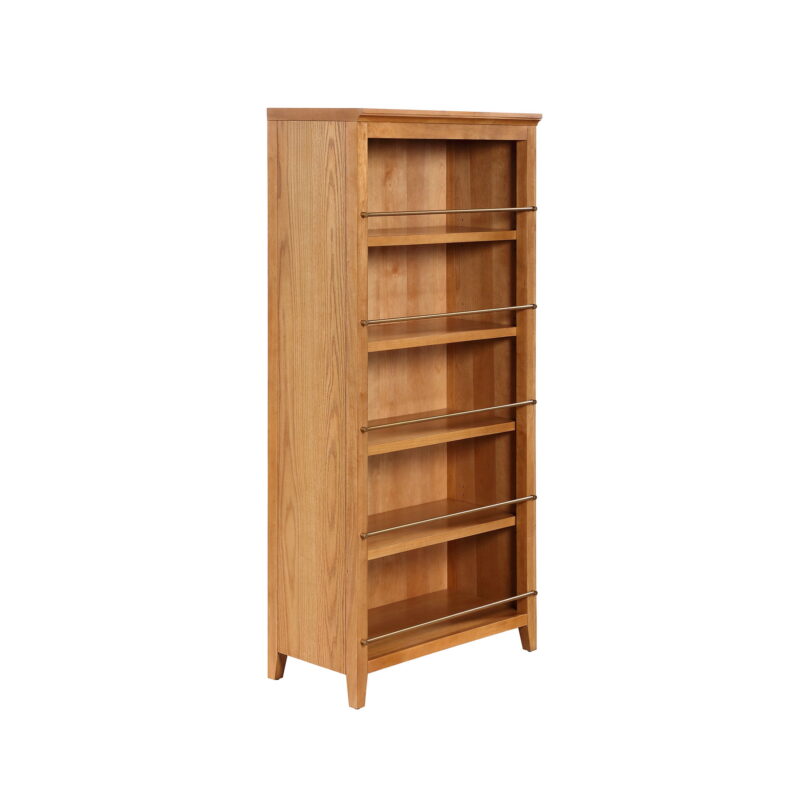 My Texas House Haven 5-Shelf Bookcase, Warm Brown Finish - Image 6
